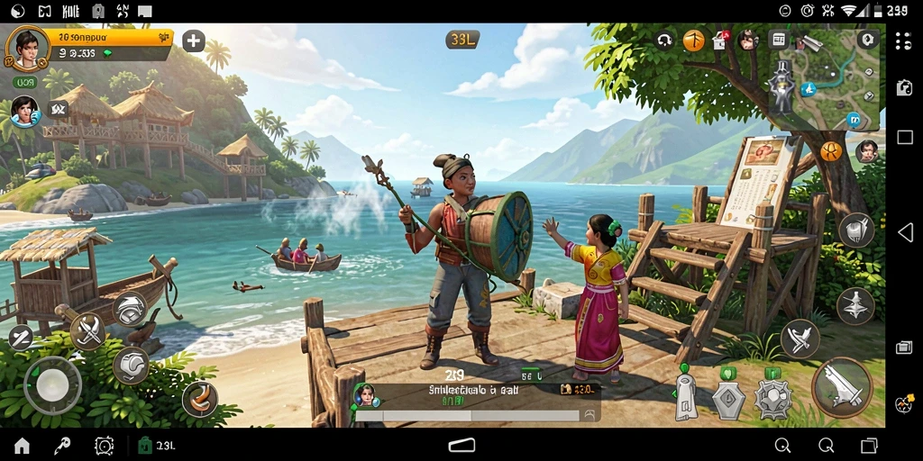 Tampilan gameplay 33L dengan berbagai opsi simulasi yang menarik.