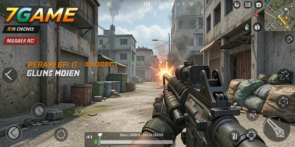 Gameplay menegangkan saat bertempur dalam 7GAME.