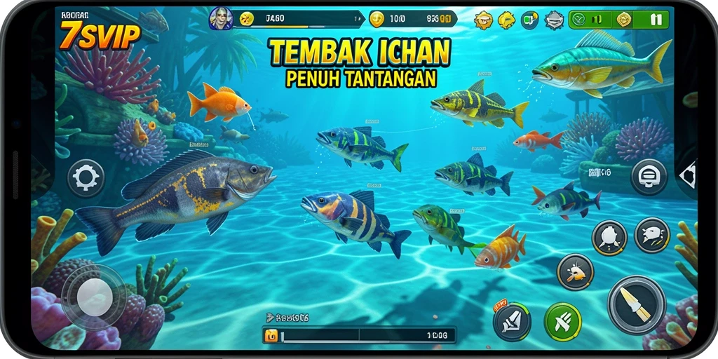 Gameplay seru menembak ikan di 7SVIP.