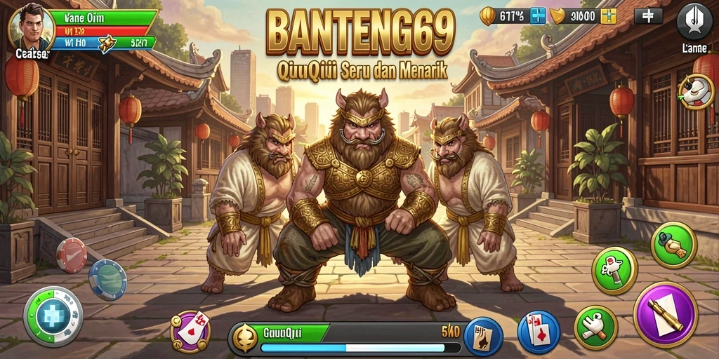 Tampilan gameplay BANTENG69 yang penuh aksi QiuQiu.