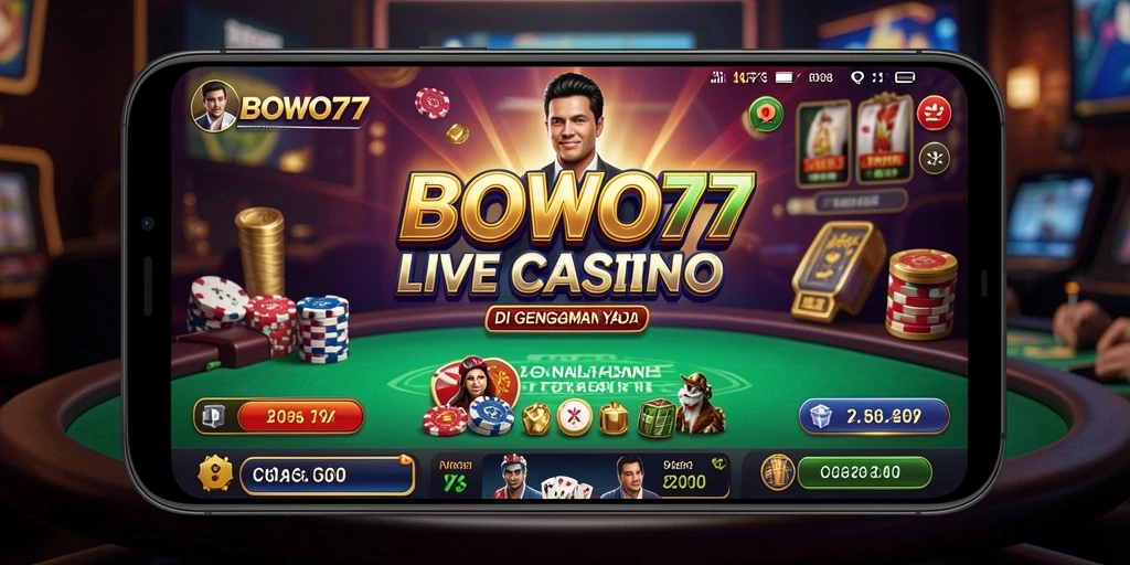Tampilan gameplay Live Casino yang mendebarkan di BOWO77.