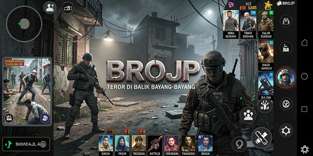 Screenshot utama BROJP menampilkan suasana gameplay Horror yang mencekam.
