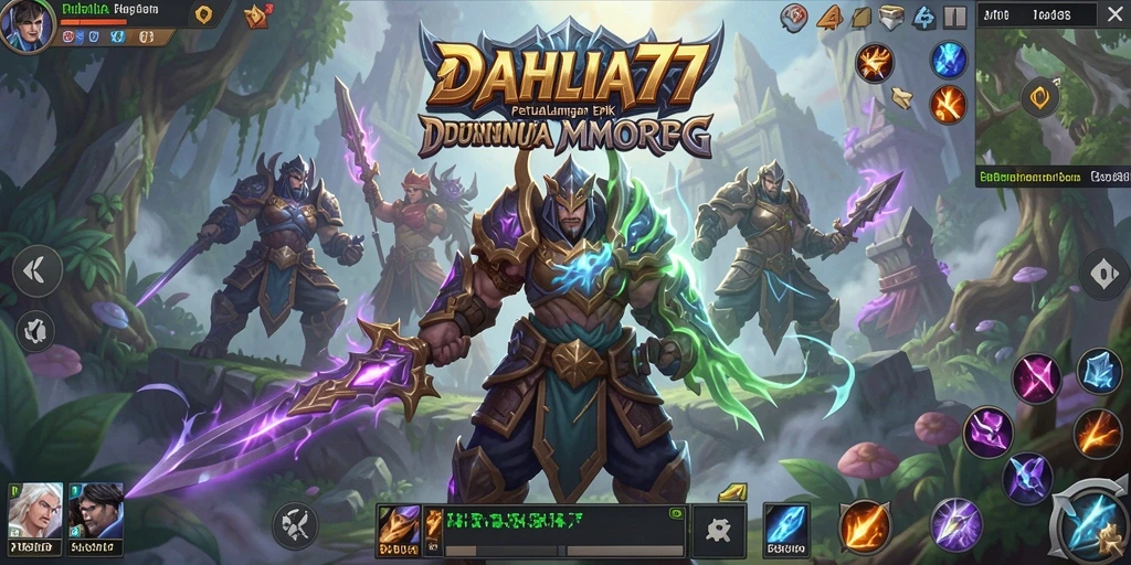 Screenshot gameplay DAHLIA77 menunjukkan aksi pertempuran yang seru.