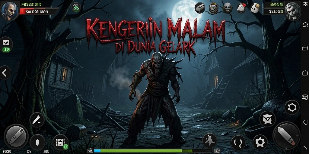 Screenshot FB333 menampilkan suasana permainan yang menegangkan dan menyeramkan.