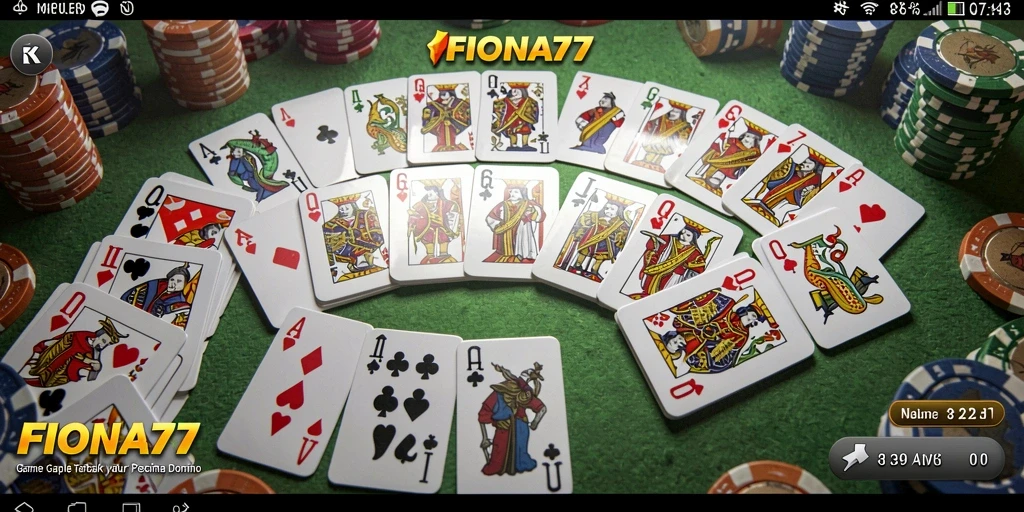 Tampilan gameplay seru FIONA77 saat bermain Gaple.