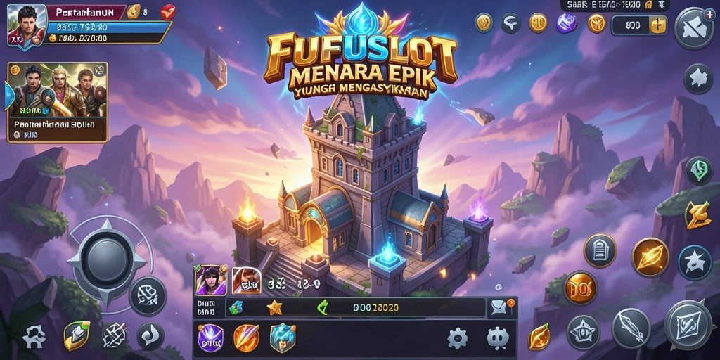 Tangkapan layar FUFUSLOT menampilkan aksi menara pertahanan klasik yang intens.