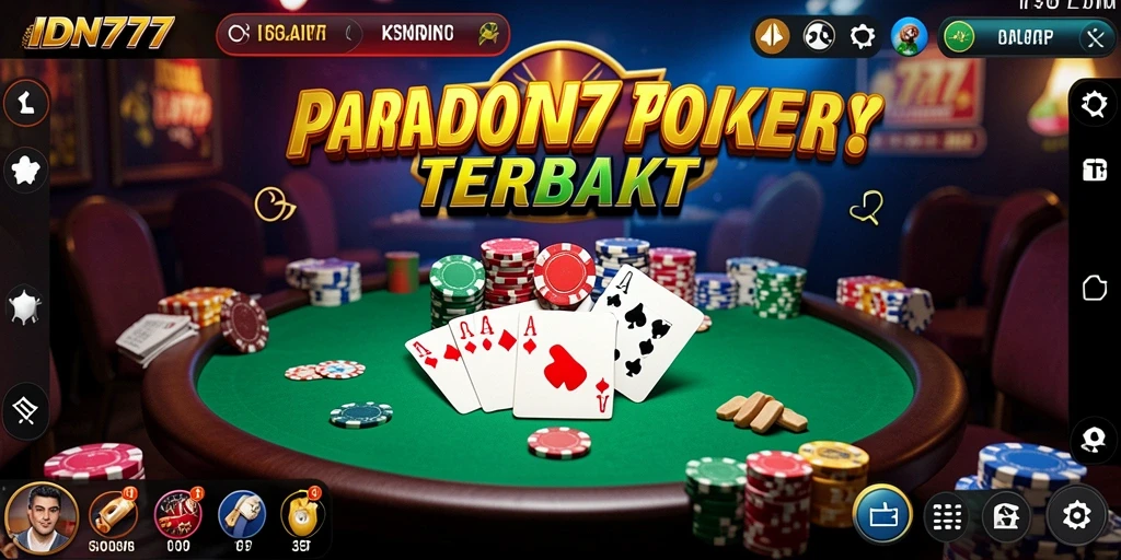 Screenshot gameplay menunjukkan aksi seru permainan Poker di IDN777.
