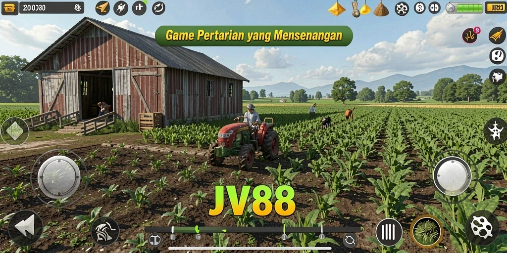 Tampilan gameplay seru dengan berbagai tanaman dan hewan peliharaan.