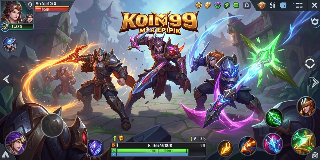 Tampilan menegangkan saat karakter bertarung di arena KOIN99.