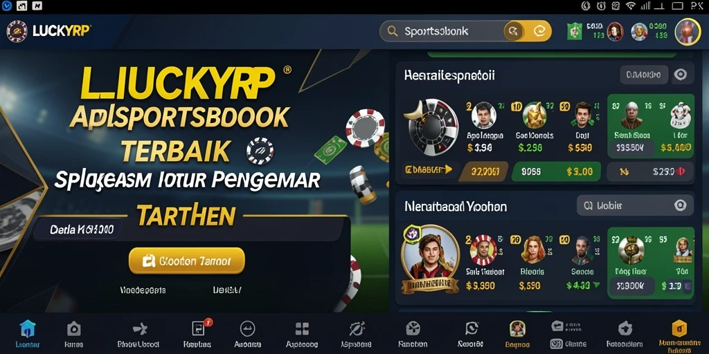Screenshot LUCKYRP menampilkan antarmuka taruhan yang intuitif dan menarik.