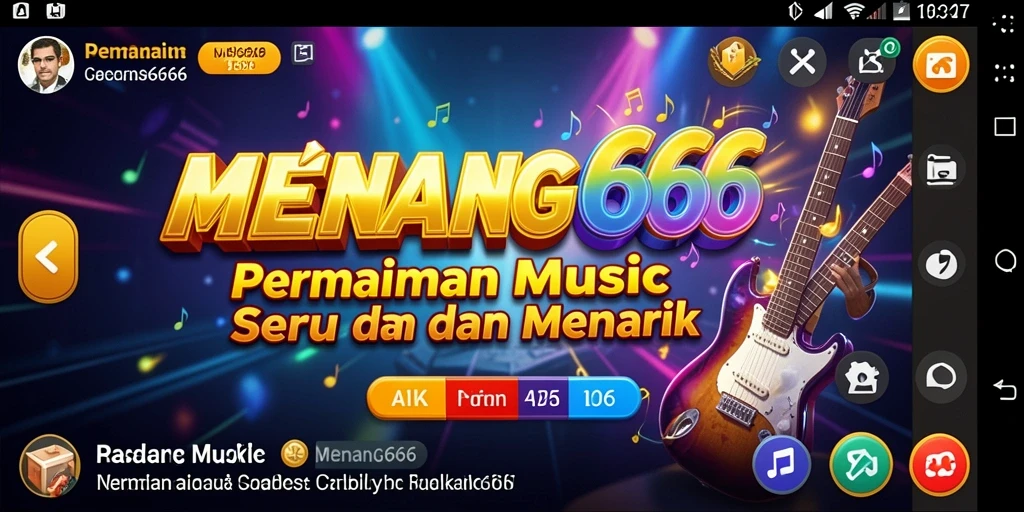 Tampilan screenshot MENANG666 menampilkan pengguna yang bernyanyi dengan antusias di karaoke.