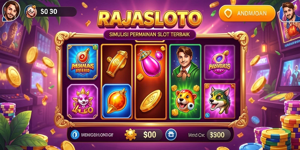 Tampilan antarmuka dan gameplay menarik RAJASLOTO.