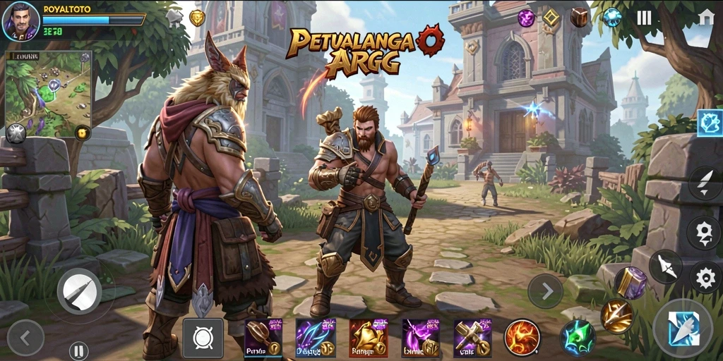 Tampilan gameplay seru dari ROYALTOTO dalam petualangan ARPG.