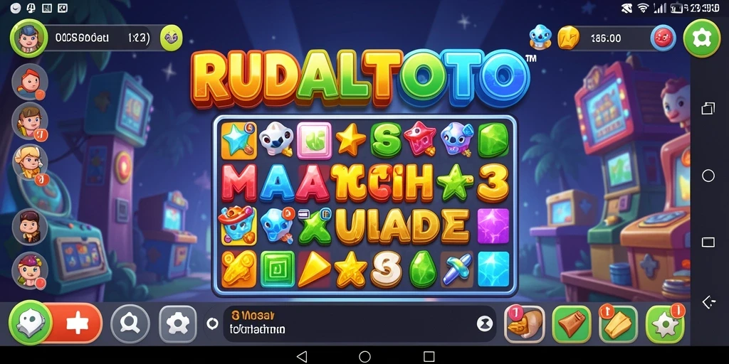 Tangkapan layar dari gameplay seru RUDALTOTO yang penuh warna dan tantangan.