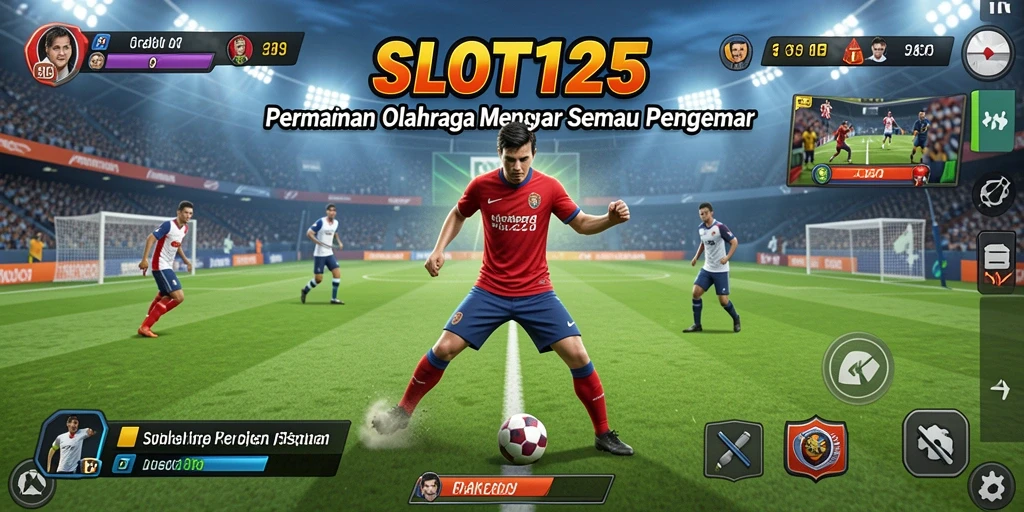 Tampilan gameplay SLOT123 yang penuh aksi olahraga.