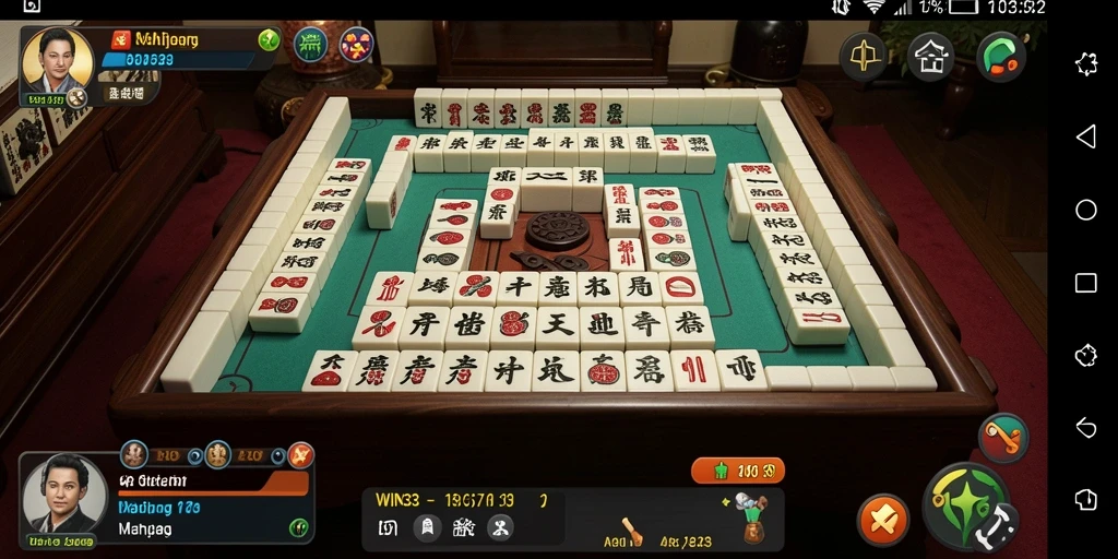 Tampilan gameplay seru dalam permainan Mahjong WIN33.