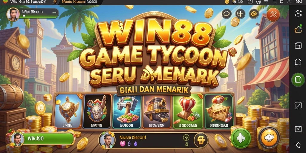 Screenshot gameplay WIN88 yang menunjukkan keseruan membangun empire bisnis.